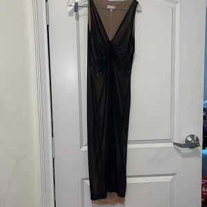 Black see throw beige lining medium Parallel dress